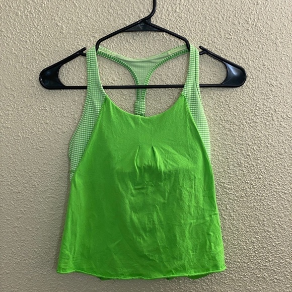 lululemon athletica Tops - 𝅺LULULEMON Practice Freely Green Gingham Tank Top sz 4